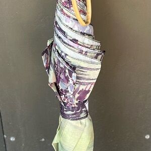 Championship Golf Tournament Scene Umbrella with Wooden Handle